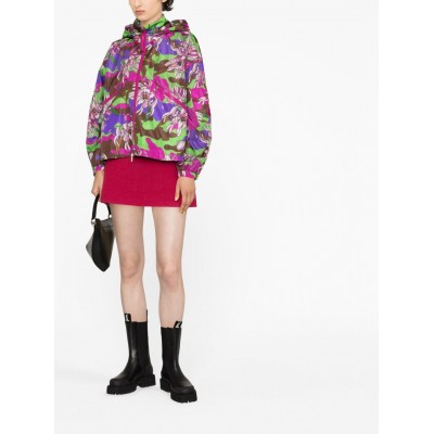 Moncler Severau floral-print Jacket Purple MCS29497