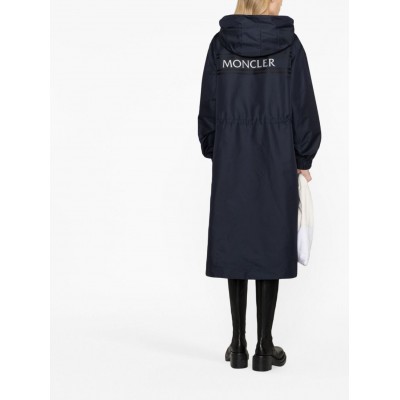 Moncler Sarran Hooded Parka Coat Blue MCS29479