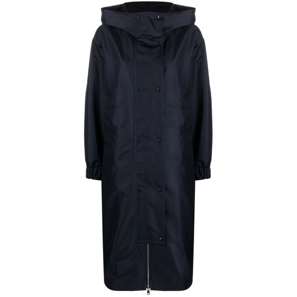 Moncler Sarran Hooded Parka Coat Blue MCS29479