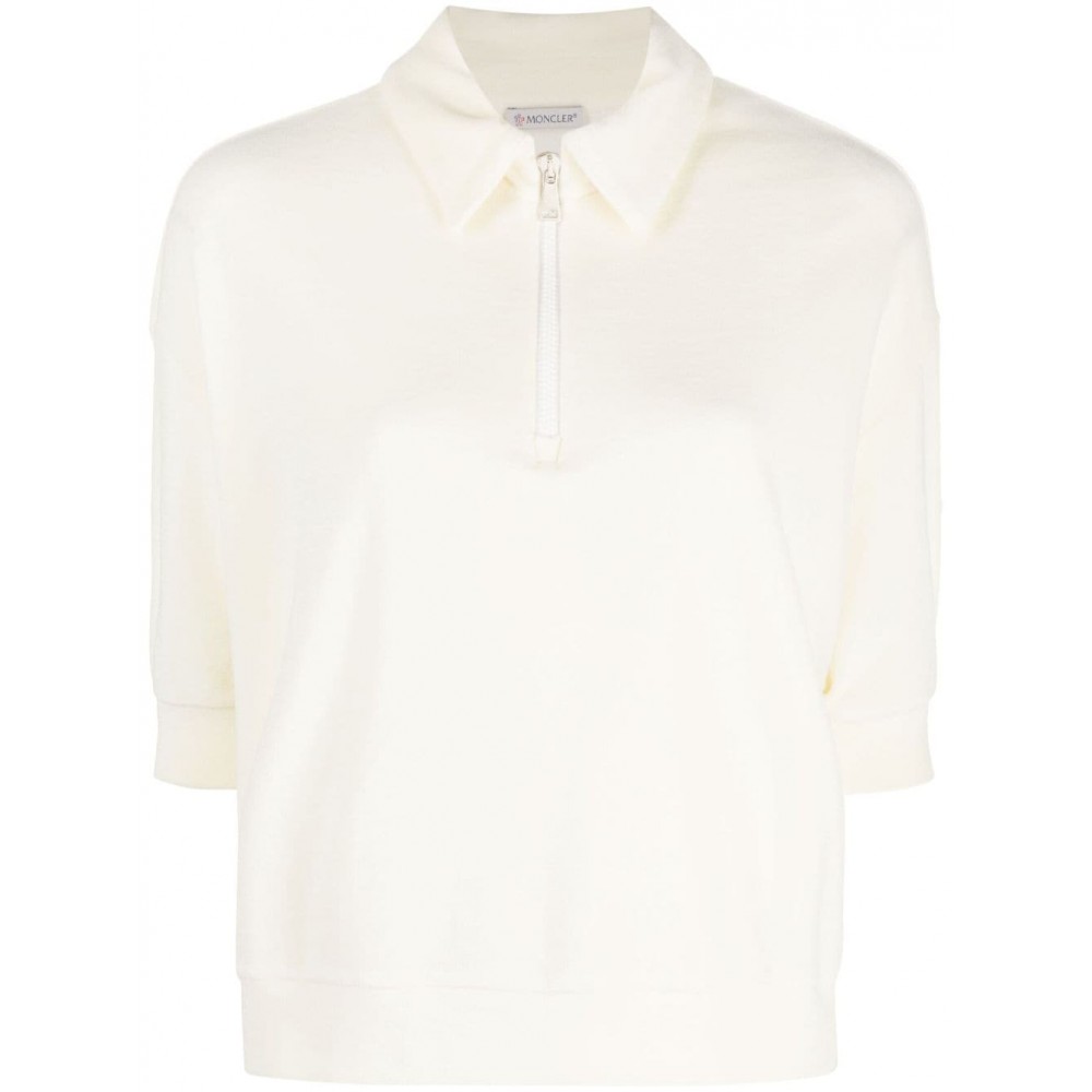 Moncler Terrycloth Polo Shirt Neutrals UKMCS29559