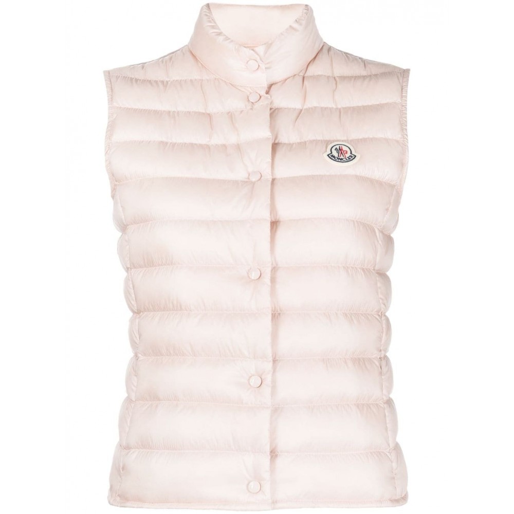 Moncler Liane logo-patch Vest Pink MCS28752