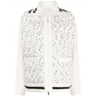 Moncler zip-up Tweed Cardigan White MCS29669