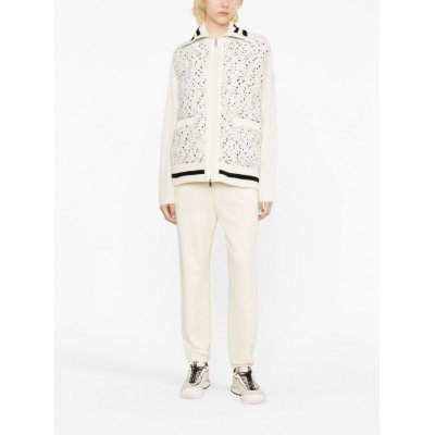 Moncler zip-up Tweed Cardigan White MCS29669