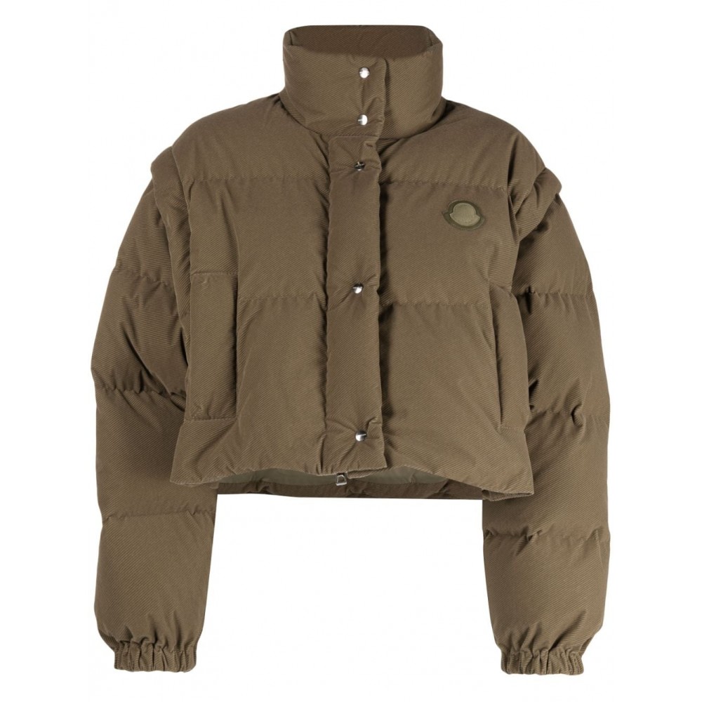 Moncler Convertible Cotton Puffer Jacket Green MCS28340