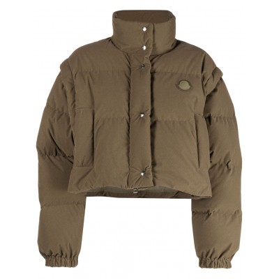 Moncler Convertible Cotton Puffer Jacket Green MCS28340