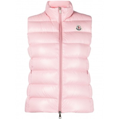 Moncler Ghany logo-patch Down Gilet Pink MCS28533