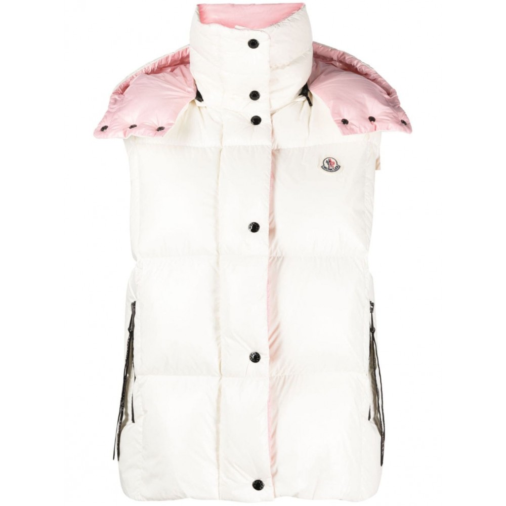 Moncler Luzule logo-patch Padded Gilet White MCS29193