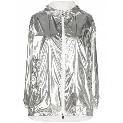 Moncler Metallic Hooded Jacket Grey MCS29243