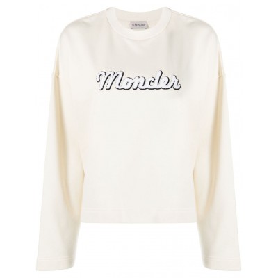 Moncler logo-embroidered Cotton Sweatshirt Neutrals MCS28874