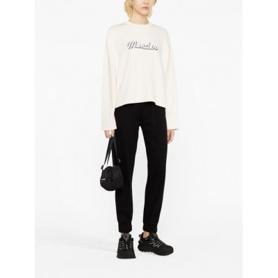 Moncler logo-embroidered Cotton Sweatshirt Neutrals MCS28874