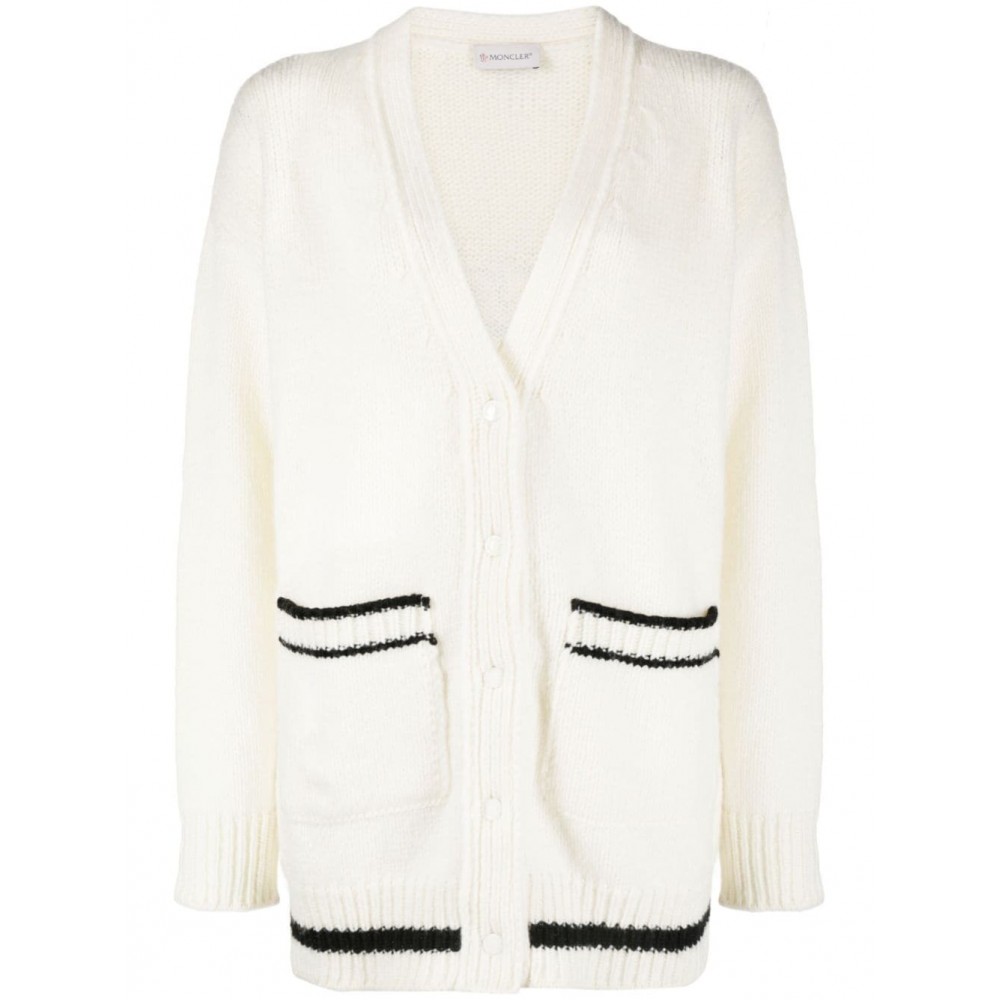 Moncler logo-applique Cardigan White MCS28785