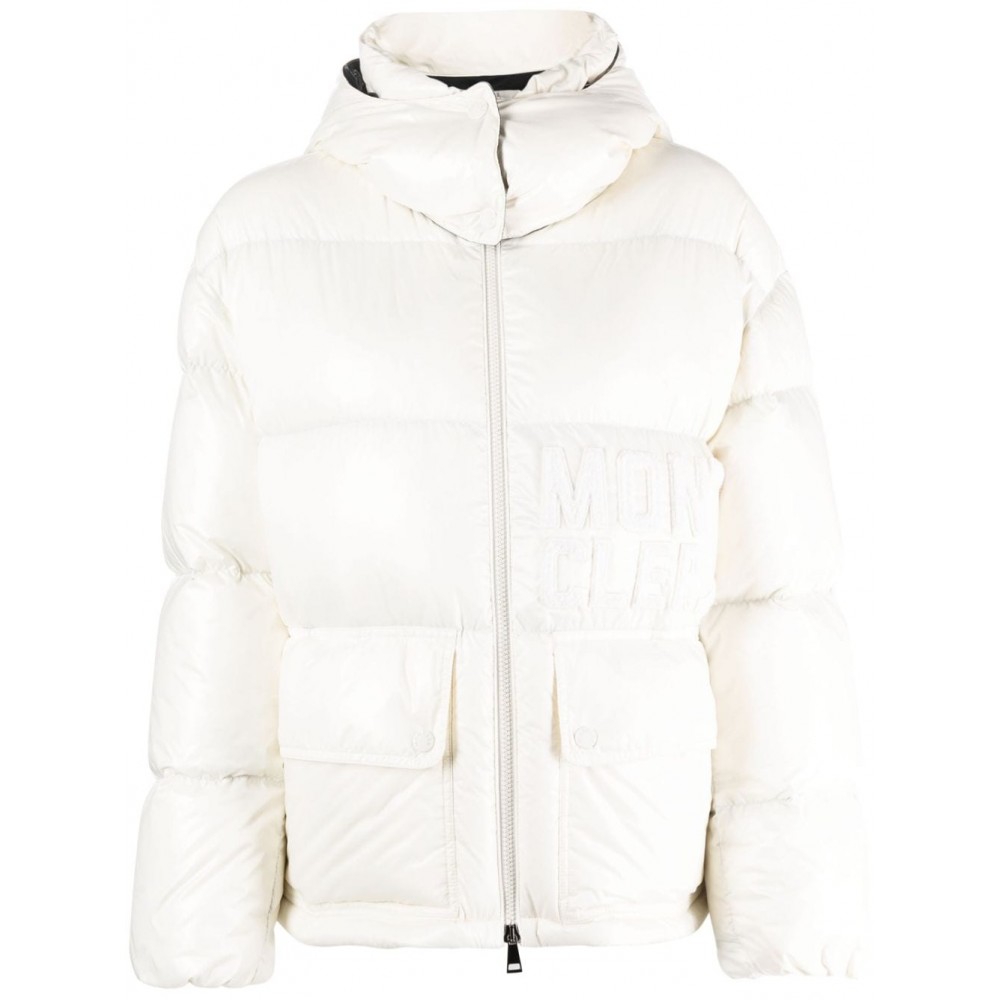 Moncler logo-applique Padded Jacket Neutrals MCS28825