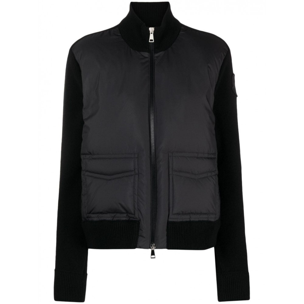 Moncler knitted-panel Padded Jacket Black MCS28677