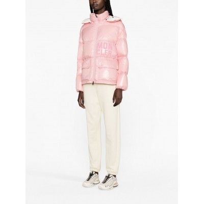 Moncler logo-applique Padded Jacket Pink MCS28826