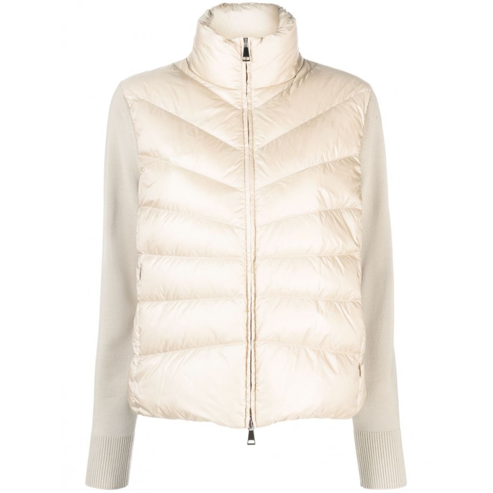 Moncler knitted-panel Puffer Jacket Neutrals MCS28679