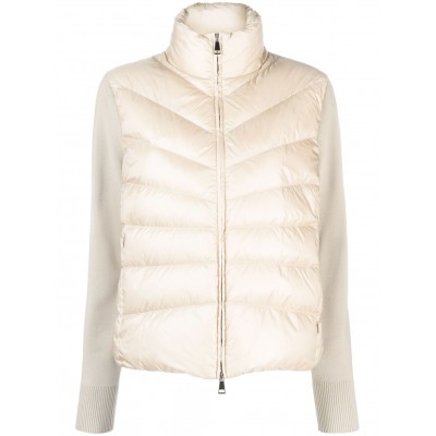 Moncler knitted-panel Puffer Jacket Neutrals MCS28679