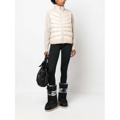 Moncler knitted-panel Puffer Jacket Neutrals MCS28679