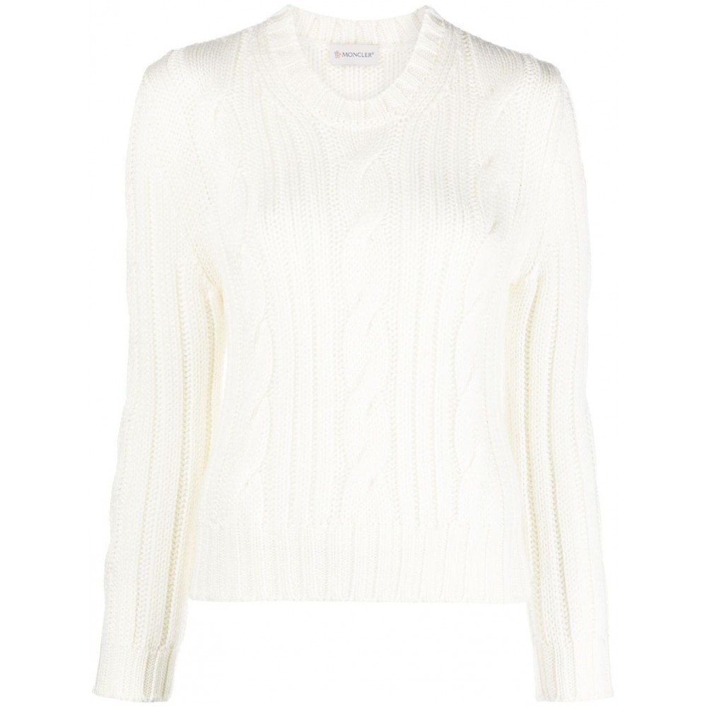 Moncler cable-knit Wool Jumper White MCS28259