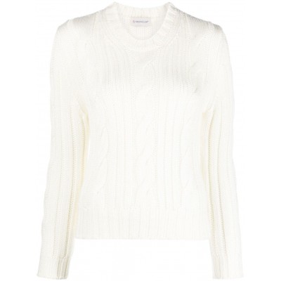 Moncler cable-knit Wool Jumper White MCS28259