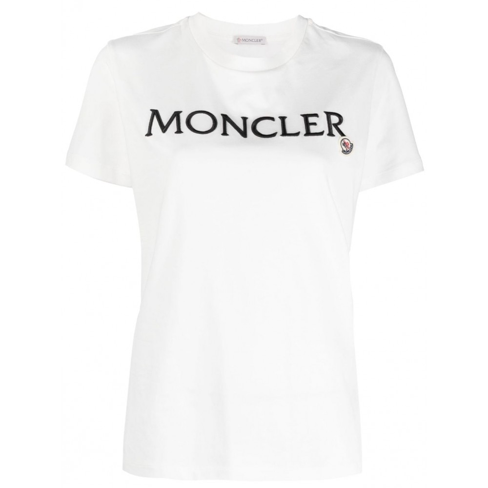 Moncler embroidered-logo Cotton T-Shirt White MCS28447