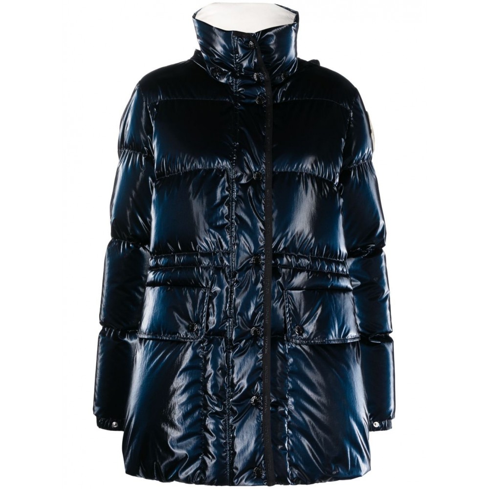 Moncler Herault Belted Puffer Jacket Blue MCS28590