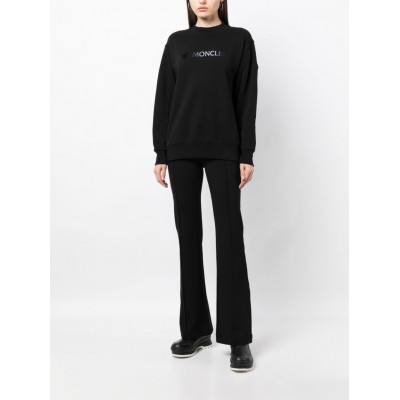 Moncler debossed-logo Cotton Sweatshirt Black MCS28386