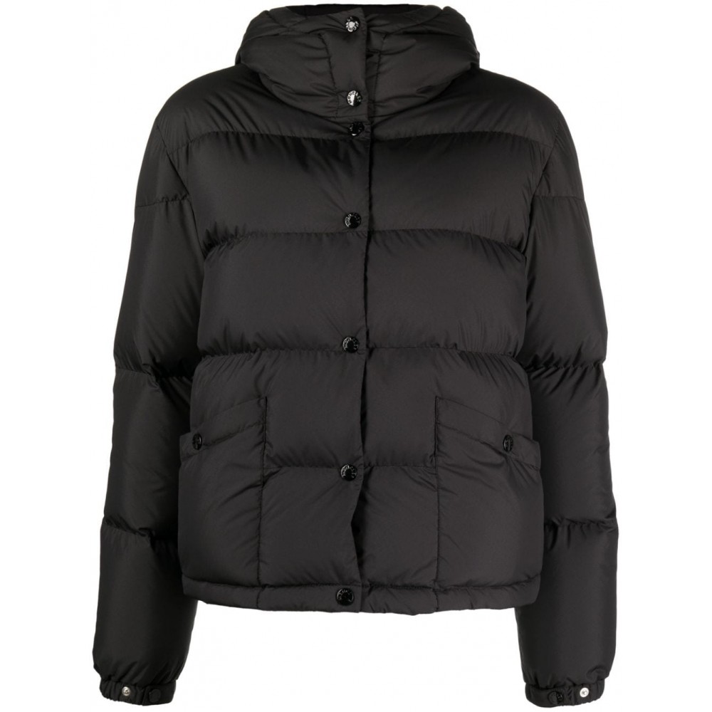 Moncler Ebre Quilted Hooded Jacket Black MCS28429