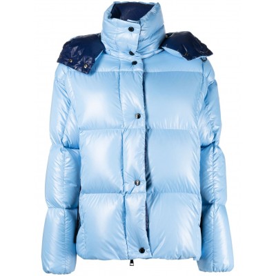 Moncler Parana Hooded Puffer Jacket Blue MCS29384