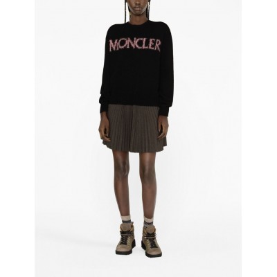 Moncler logo-intarsia Wool Jumper Black MCS28920