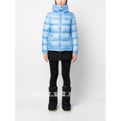 Moncler high-neck zip-up Down Jacket Blue MCS28601