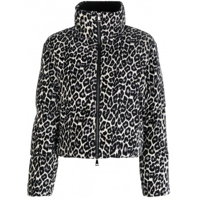 Moncler cheetah-print Padded Puffer Jacket Black MCS28294