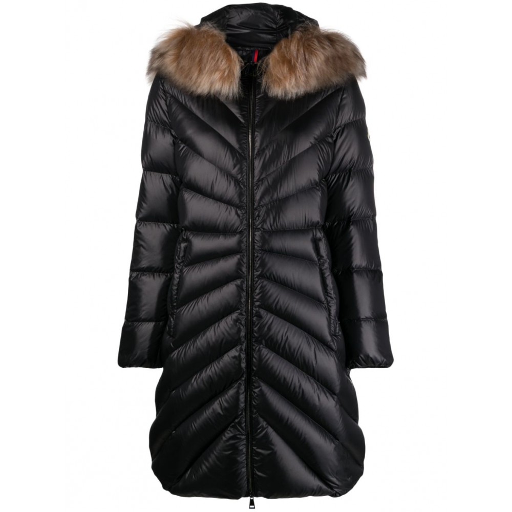 Moncler Chandre shearling-trim Quilted Coat Black MCS28290