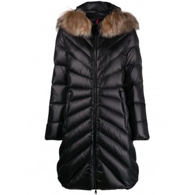 Moncler Chandre shearling-trim Quilted Coat Black MCS28290