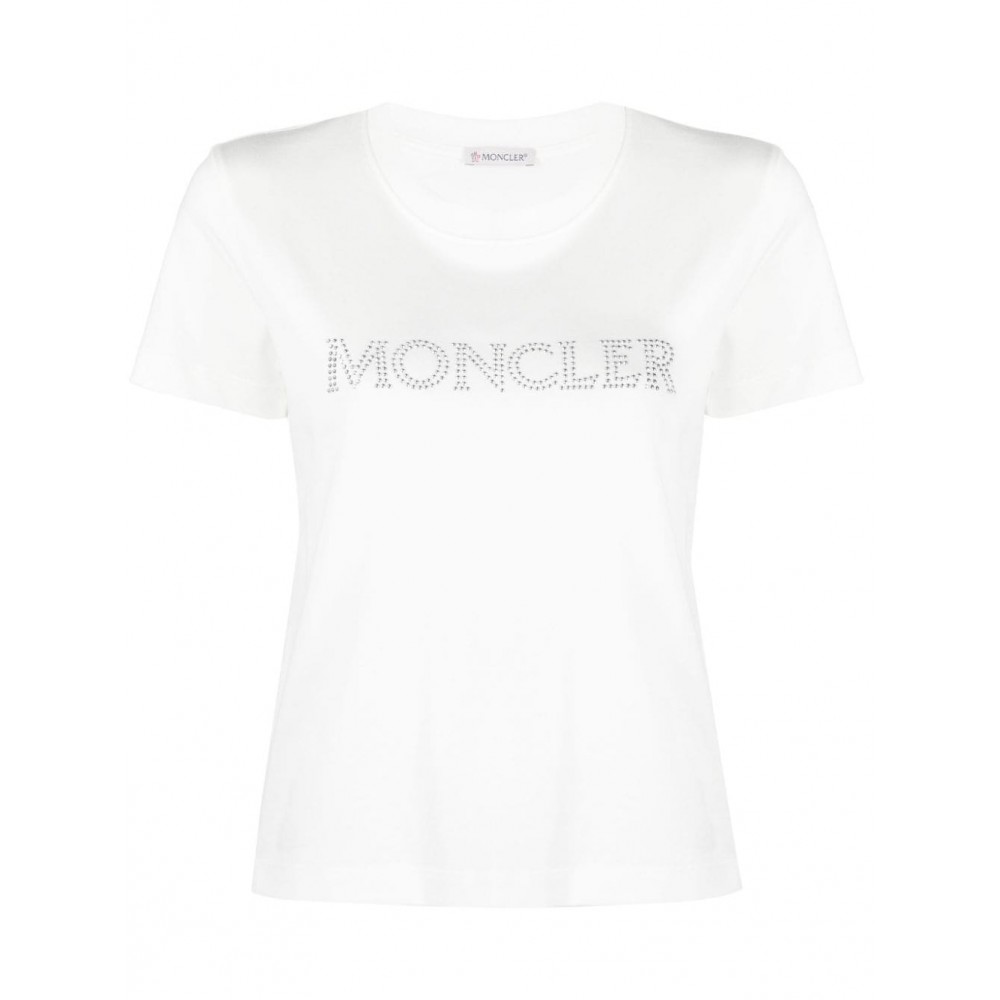 Moncler logo-embellished Cotton T-shirt White MCS28852