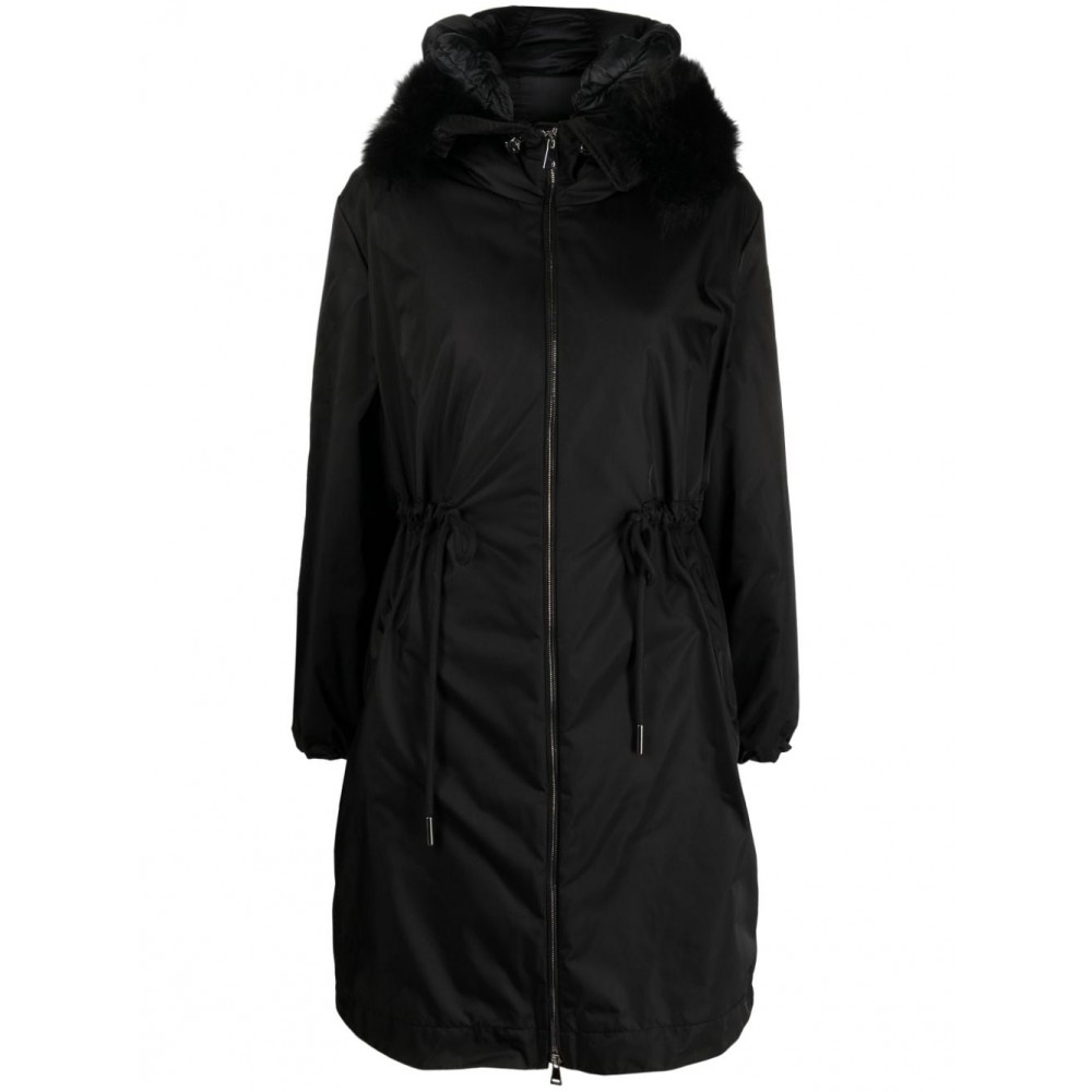 Moncler logo-patch Padded Coat Black MCS28998