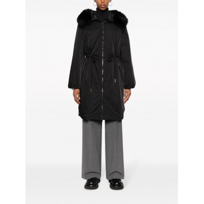 Moncler logo-patch Padded Coat Black MCS28998