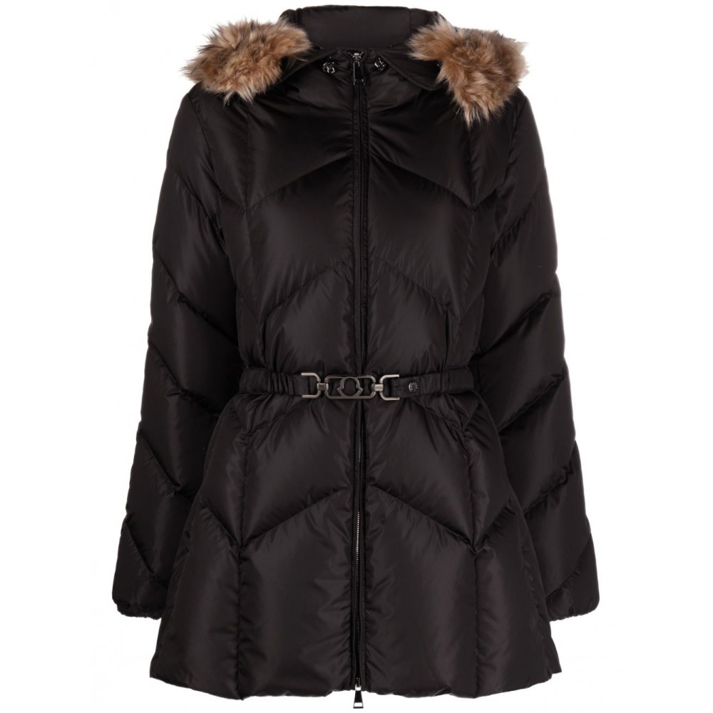 Moncler Loriot Belted Puffer Jacket Black MCS29179