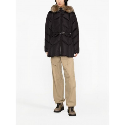 Moncler Loriot Belted Puffer Jacket Black MCS29179