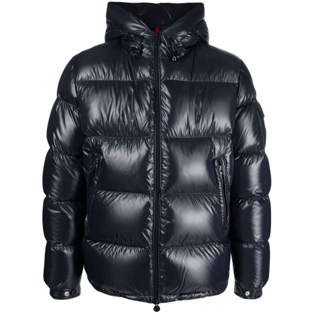 Moncler Ecris Padded Hooded Jacket Blue MCS28434