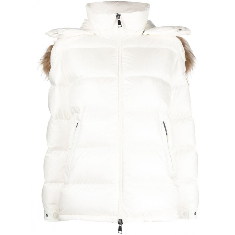 Moncler Mairefur Hooded Quilted Jacket White MCS29200