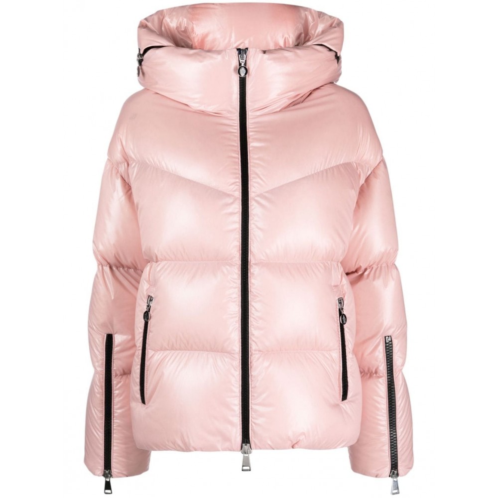 Moncler Huppe Quilted Hooded Jacket Pink MCS28642