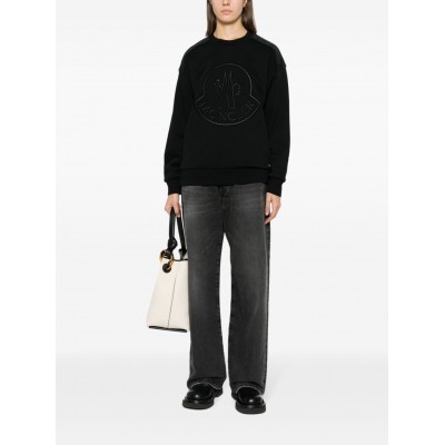 Moncler logo-embroidered cotton-blend Sweatshirt Black MCS28895