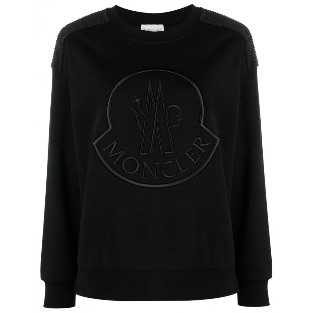 Moncler logo-embroidered cotton-blend Sweatshirt Black MCS28895