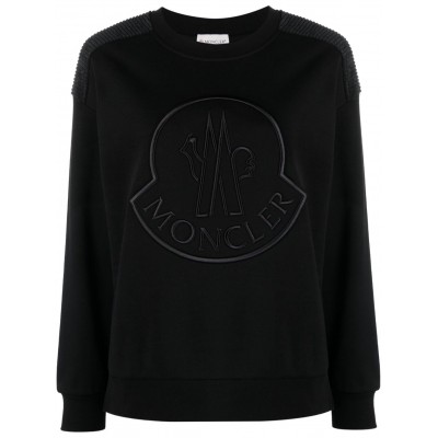 Moncler logo-embroidered cotton-blend Sweatshirt Black MCS28895