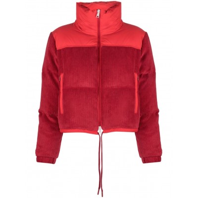 Moncler Waitaki Panelled Quilted Jacket Red MCS29630