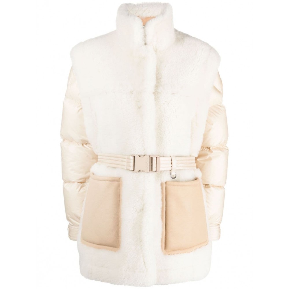 Moncler Charente Shearling Down Jacket Neutrals MCS28293