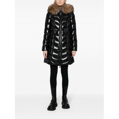 Moncler Fulmarus Hooded Quilted Coat Black MCS28517