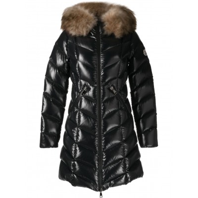 Moncler Fulmarus Hooded Quilted Coat Black MCS28517