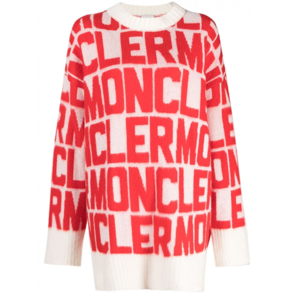 Moncler logo-jacquard Wool Jumper White MCS28922