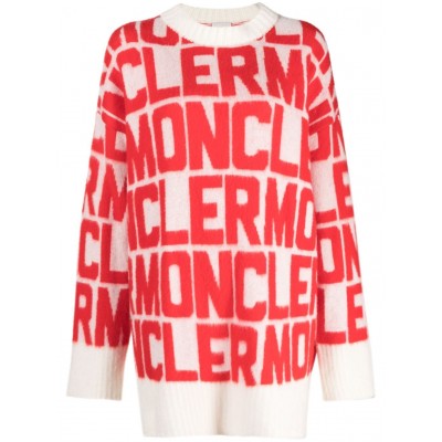 Moncler logo-jacquard Wool Jumper White MCS28922